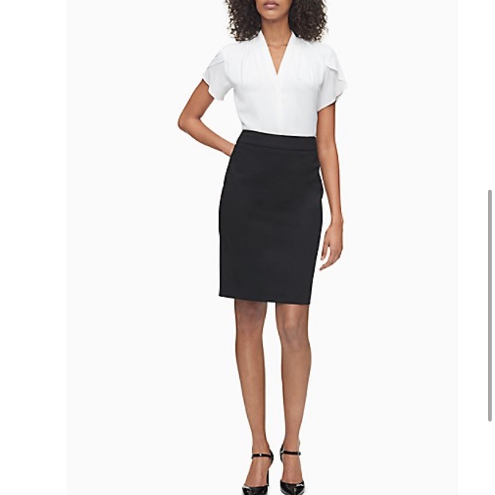 Calvin Klein pencil suit skirt